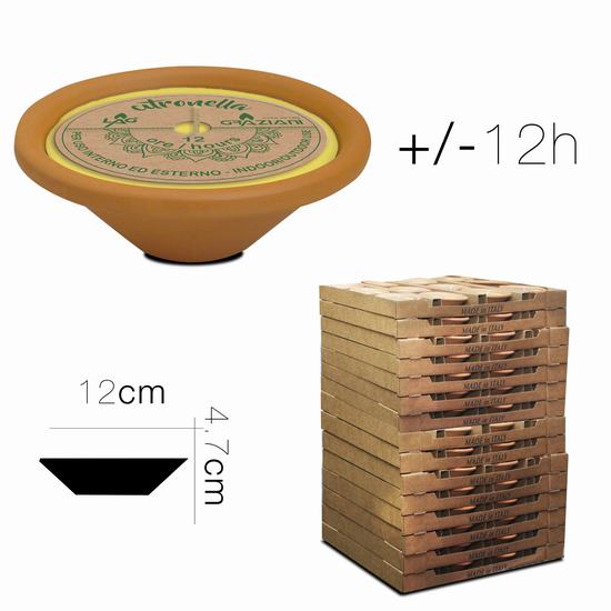 CANDELA CITRONELLA VASO X1 Diam12 x 4.7 cm +/-12 h