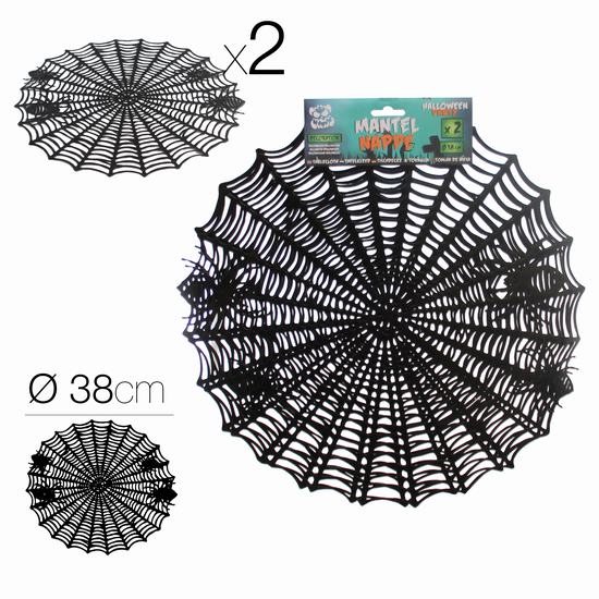 MANTEL INDIVIDUAL TELARAÑA X2 - Diam 38 cm