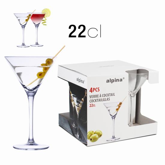 COPA COCTEL ALPINA 22 cl X4