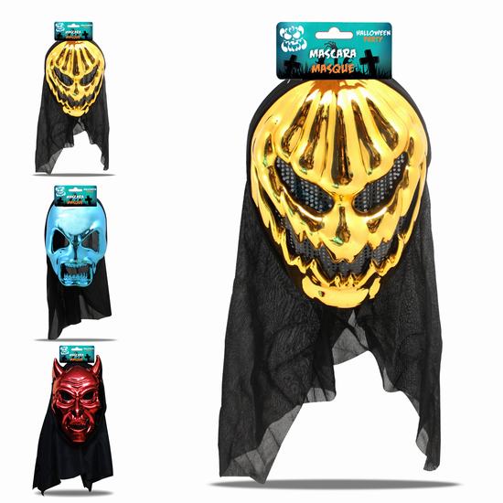 MASCHERA CROMADA HALLOWEEN 3 MODILLI 28 X 17 CM