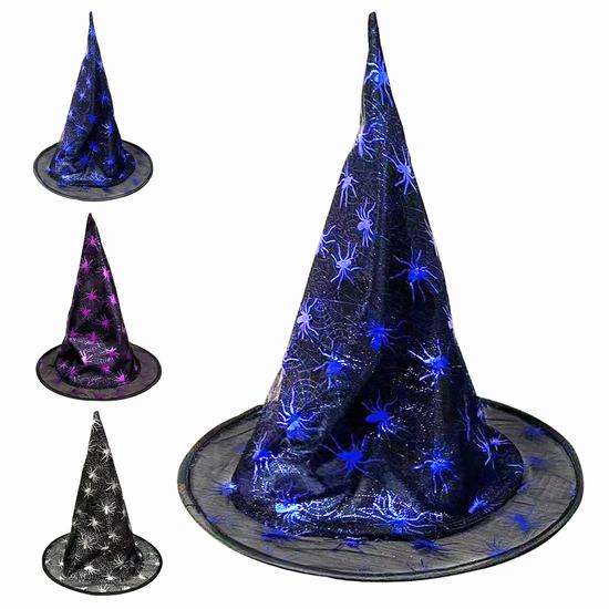 GORRO BRUJA TELARAÑA PLATA/AZUL/ROSA 40 x 30 cm