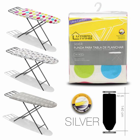 FUNDA TABLA PLANCHAR SILVER 140 x 50 cm