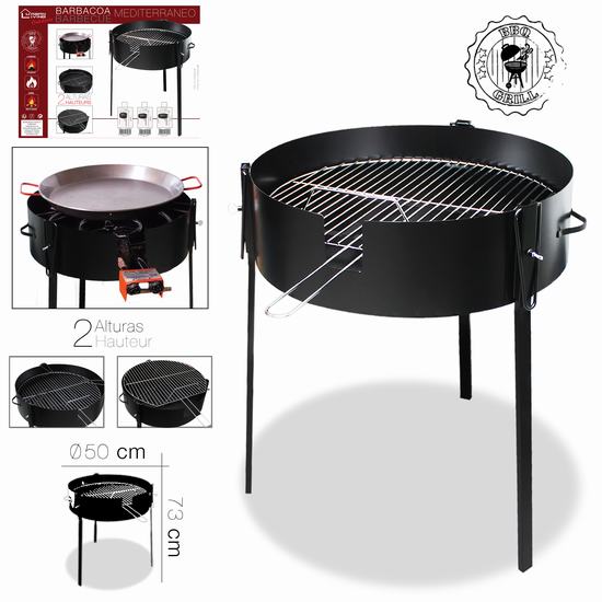 BARBECUE MEDITERRANEO Diam 50 x H 73 cm