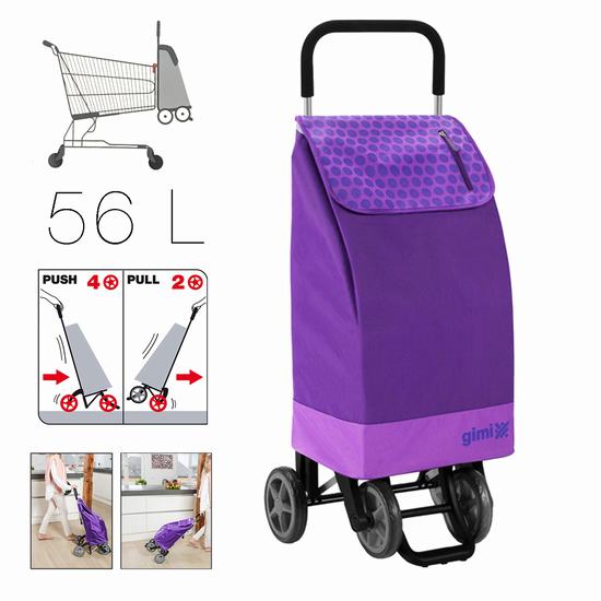 CARRO DE COMPRA DUAL 56 L / 40 x H 100 cm