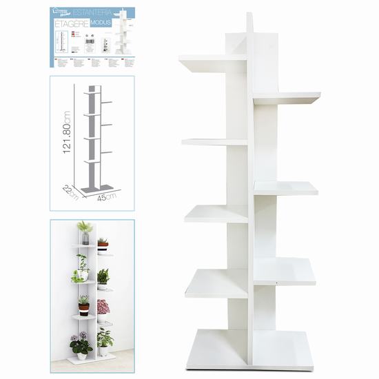 LIBRERIA MODUS 22 x 45 x H 121.80 cm BLANCA