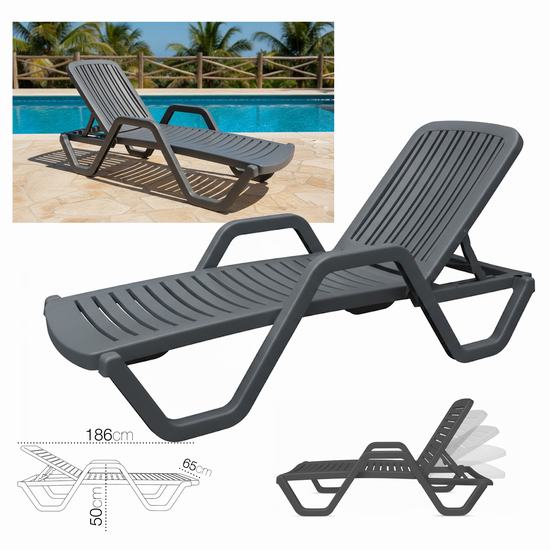 TUMBONA RELAXIA ANTRACITA 65 x 186 x H 50 cm
