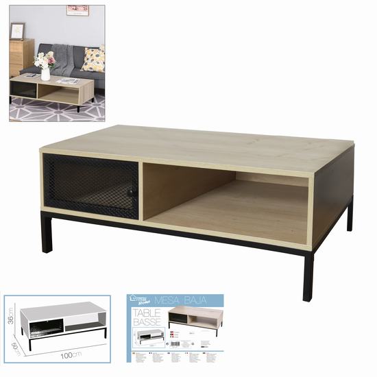 MESA DE CAFE KOSMY 100 x 50 x 36 cm