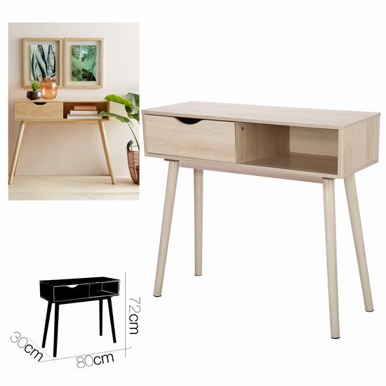 FLIP CONSOLE TABLE WITH DRAWER 80 x 30 x H 72 cm