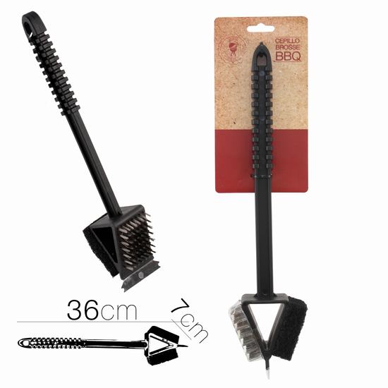 CEPILLO TRIANGULAR PARA BBQ 36 x 7 cm