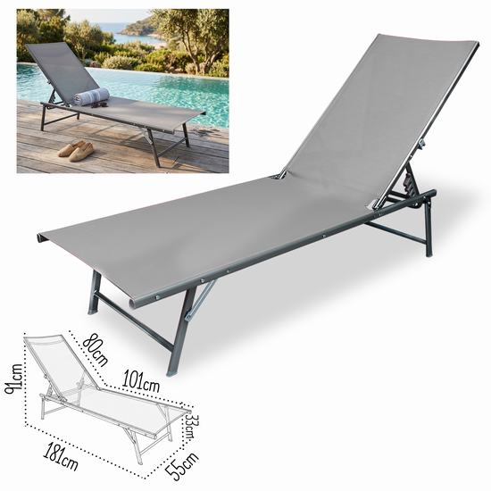 TUMBONA MARE 181 x 55 x H 91 cm GRIS