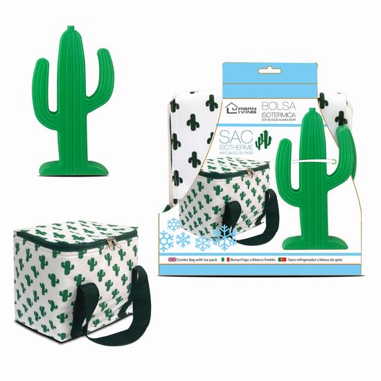 SAC ISOTHERME A/BLOC DE FROID CACTUS 25 x14 x 21cm 7 litros