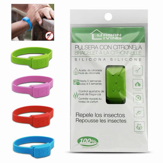 BRACCIALETTO SILICONE ANTI ZANZARE 6CM +/-