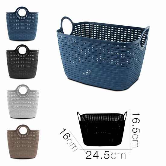 CESTA RECT. VIKY 24.5 x 16.5 x 16 cm 4 COLORES