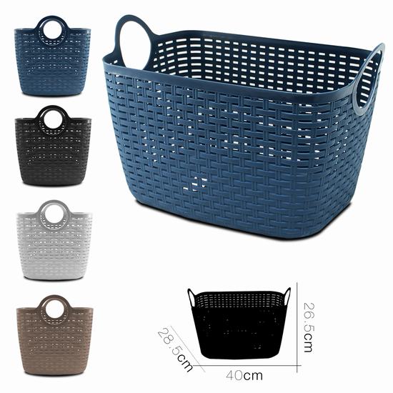 CESTA RECT. VIKY 40 x 28.5 x 26.5 cm 4 COLORES