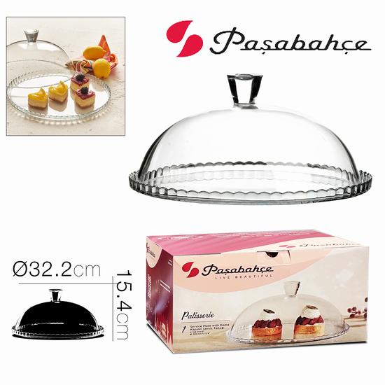 PLATO REPOSTERIA + TAPA CRISTAL Diam 32.2 x15.4 cm