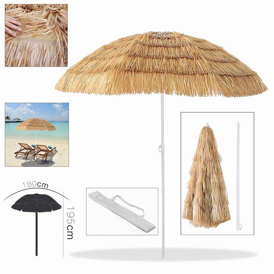 SOMBRILLA DE PLAYA COCO C/BOLSA 180 cm
