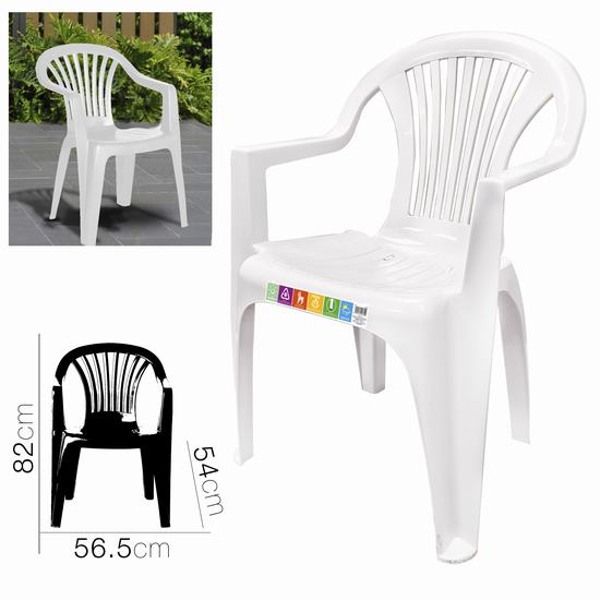 SILLA DE PLASTICO BLANCA ALPHA