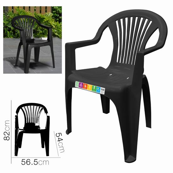 SILLA DE PLASTICO ANTRACITA ALPHA