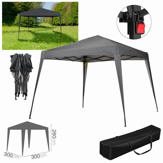 CENADOR DE JARDIN ANTRACITA 3 x 3 x 2.60 m