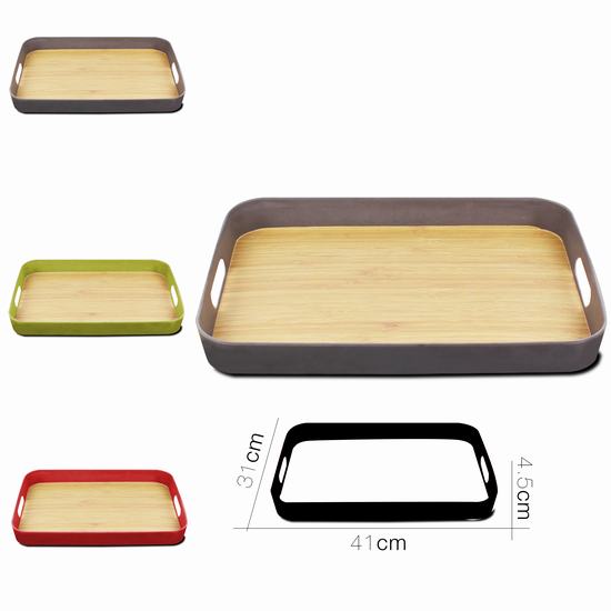 BANDEJA DE BAMBU KOA 41 x 31 x 4.5 cm 3 COLORES