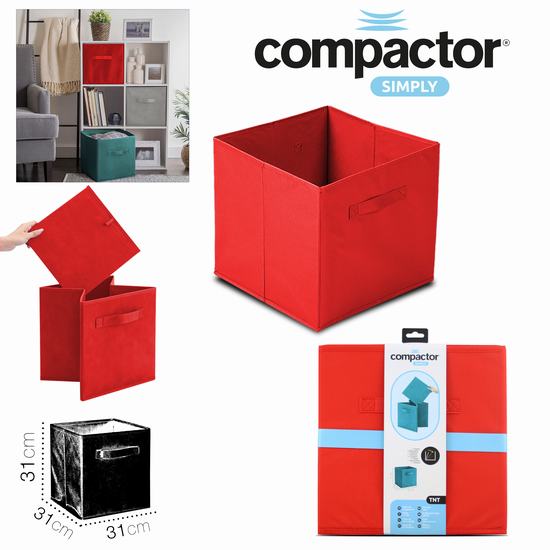 CUBO TNT ROJO 31 x 31 x H 31 cm