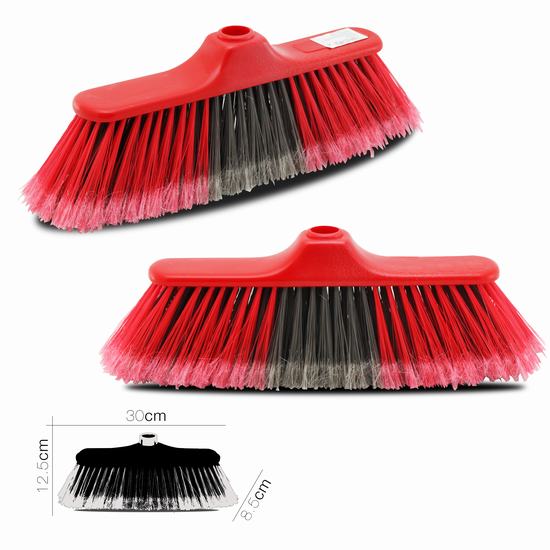 BALAI GERES ROUGE (SS MANCHE) 30 x 8.5 x H 12.5 cm