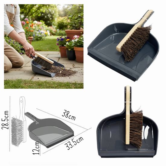 RECOGEDOR JARDIN C/CEPILLO