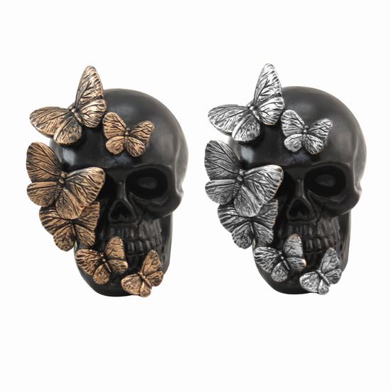 CALAVERA NEGRA MARIPOSAS SURT. 8.5 x 10 x 11.7 cm