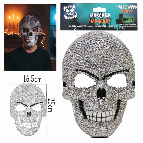 MASCARA CALAVERA C/BRILLANTES