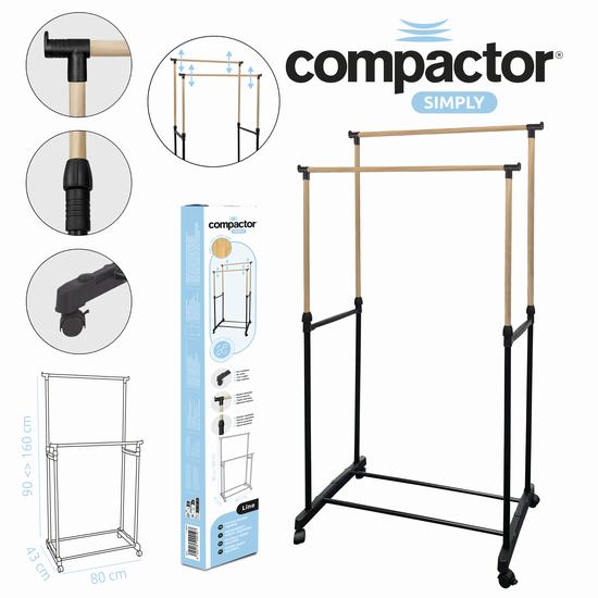 CLOTHES HANGER (DOBLE POLE)  80 x 43 x 90-160 cm